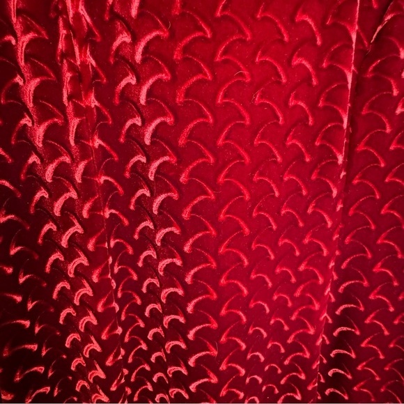 Vintage Michel Antonio Collection Burgundy Velvet Scoop Neck Maxi Dress Size 16 - Picture 5 of 14